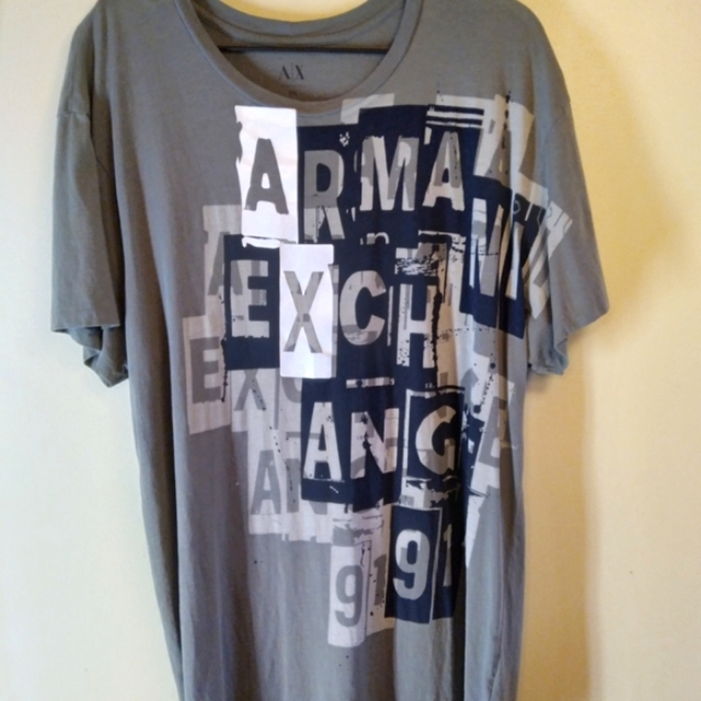 ARMANI EXCHANGE Men's Cotton T-shirt Grey size XXL